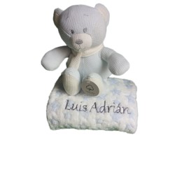 Osito y manta personalizada