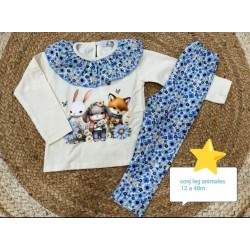 Conjunto niña leggins animalitos